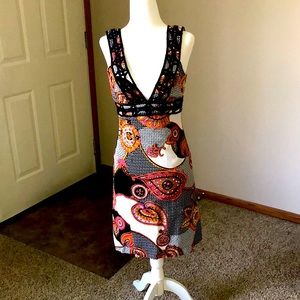 Trina Turk 70’s look Retro Dress. Size 0.